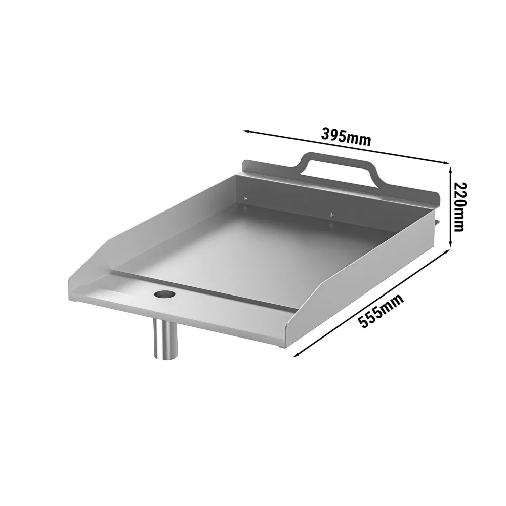 Плоча за грил за газово водно барбекю - 395x555x220mm - Грусово желязо с тефлоново покритие - съвместим с GWGK80 и GWGK120