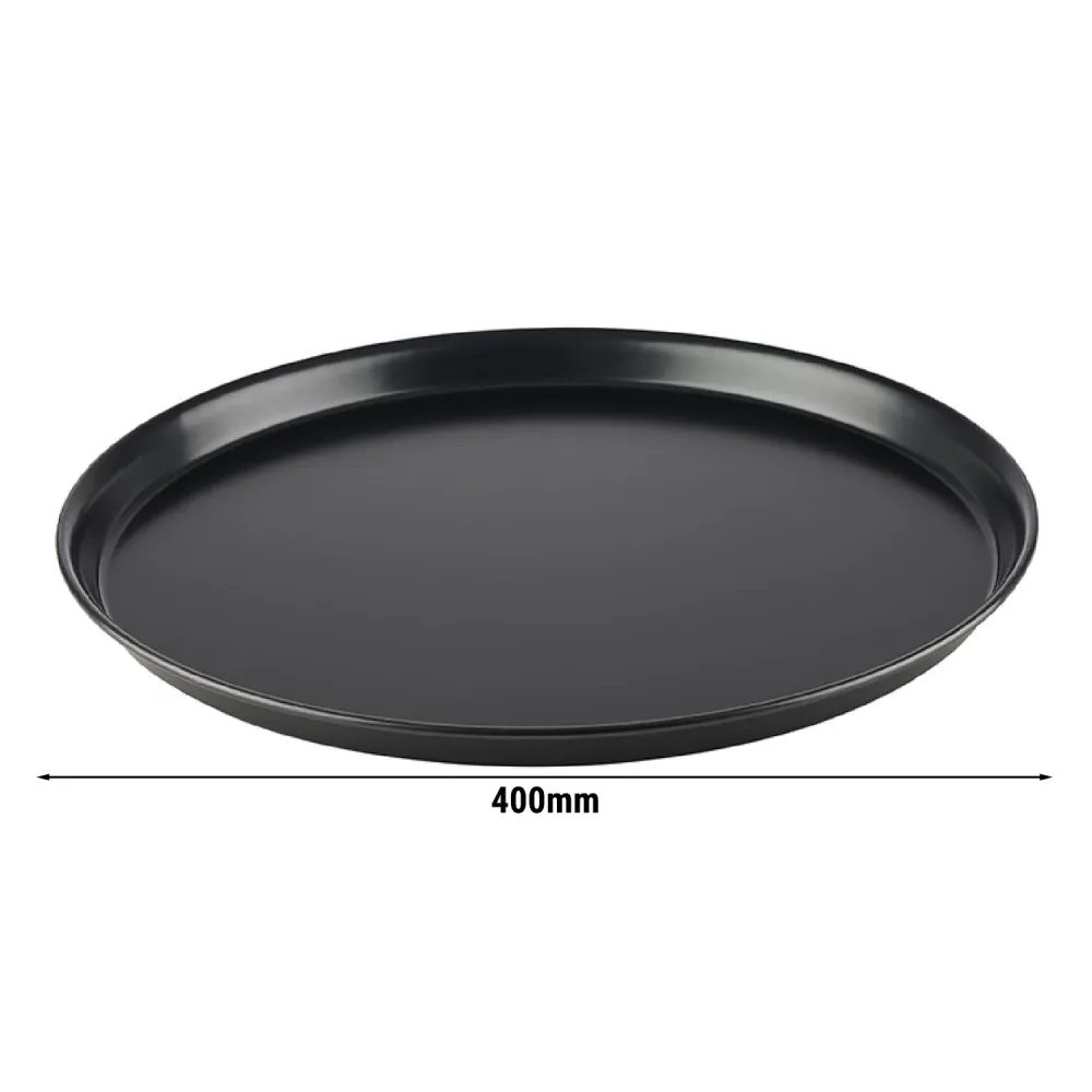 (6 бр.) Тава за пица - синя стомана - Ø 400mm - височина:25mm