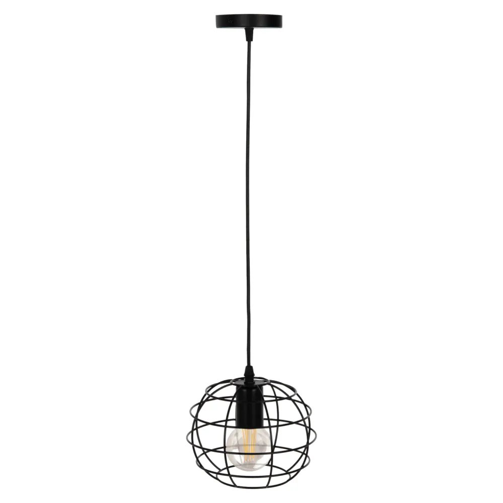 Таванна лампа 4037 черен цвят Φ16x124Hcм