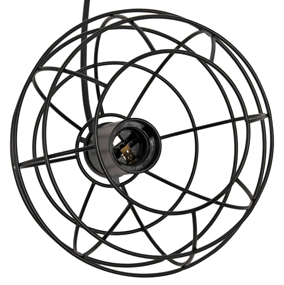 Таванна лампа 4037 черен цвят Φ16x124Hcм