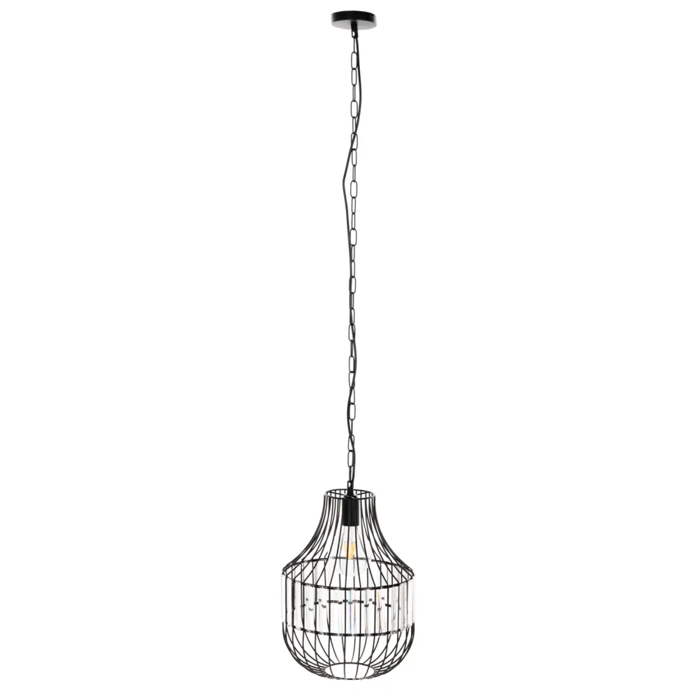 Таванна лампа 4093 метал-стъкло Φ29x38-137см