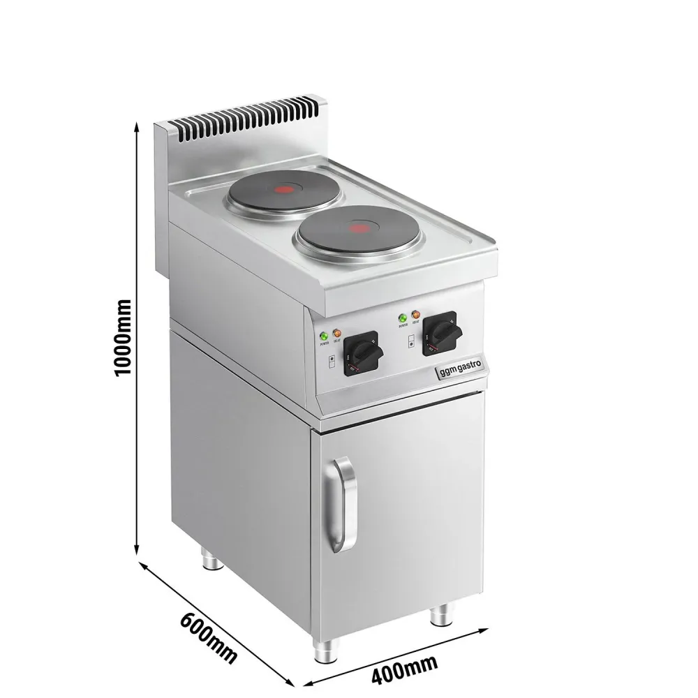 Настолен електрически котлон - 4,0kW - 2 чугунени плочи Ø224 и Ø181mm