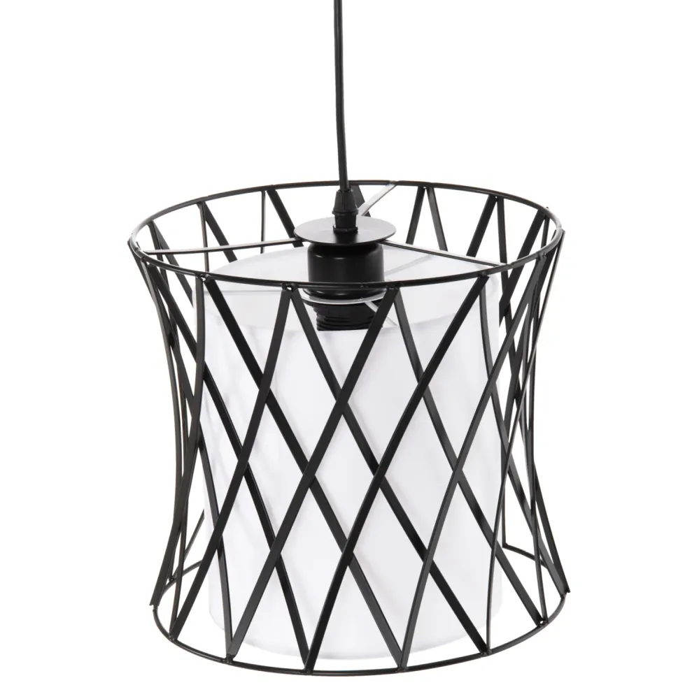 Таванна лампа 4106 бял-черен цвят Φ25x120см