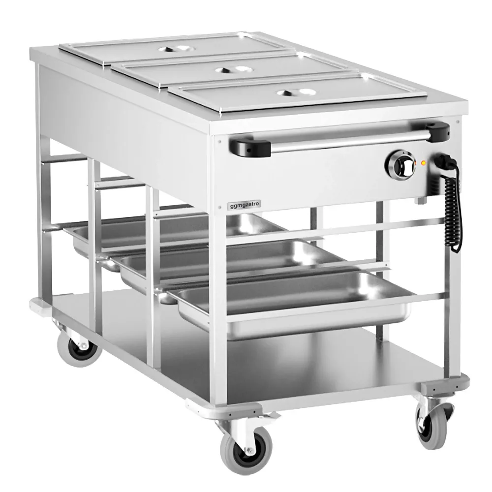 Отопляема количка с водна баня - 3x GN 1/1 - 2,5 kW