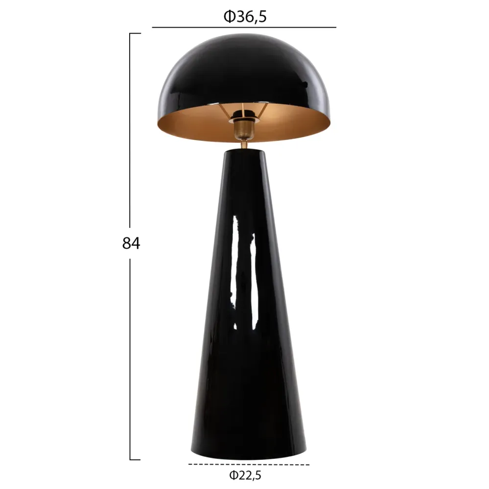 Подова лампа 4257 черен цвят Φ36.5x84Hcм