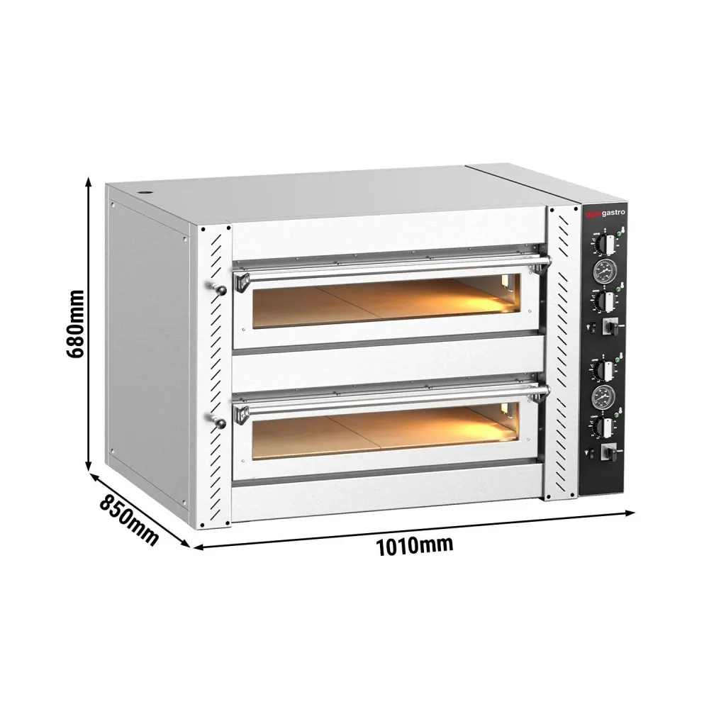 Професионална Електрическа фурна за пица - 4+4x Ø30cm - Механично - до 450°C