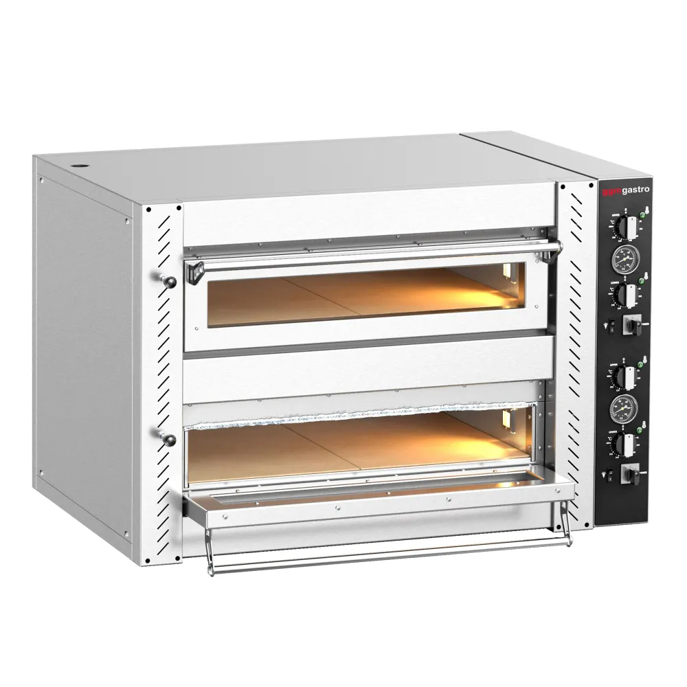 Професионална Електрическа фурна за пица - 4+4x Ø30cm - Механично - до 450°C