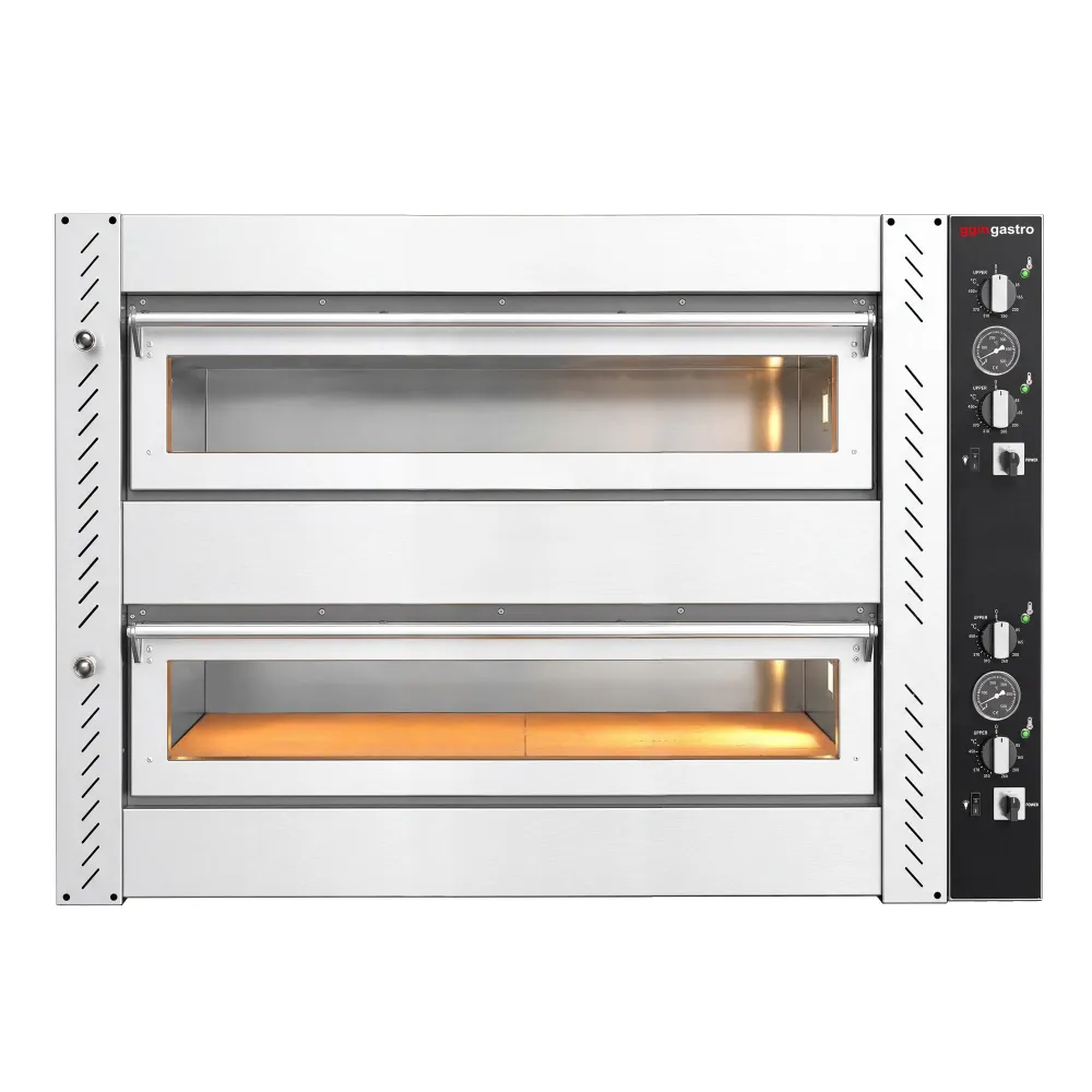 Професионална Електрическа фурна за пица - 4+4x Ø30cm - Механично - до 450°C