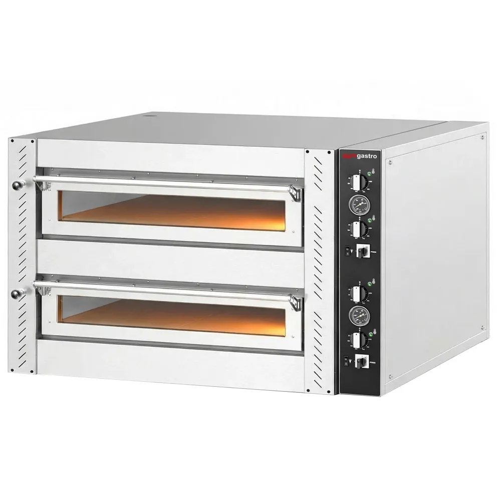 Професионална Електрическа фурна за пица - 4+4x Ø30cm - Механично - до 450°C