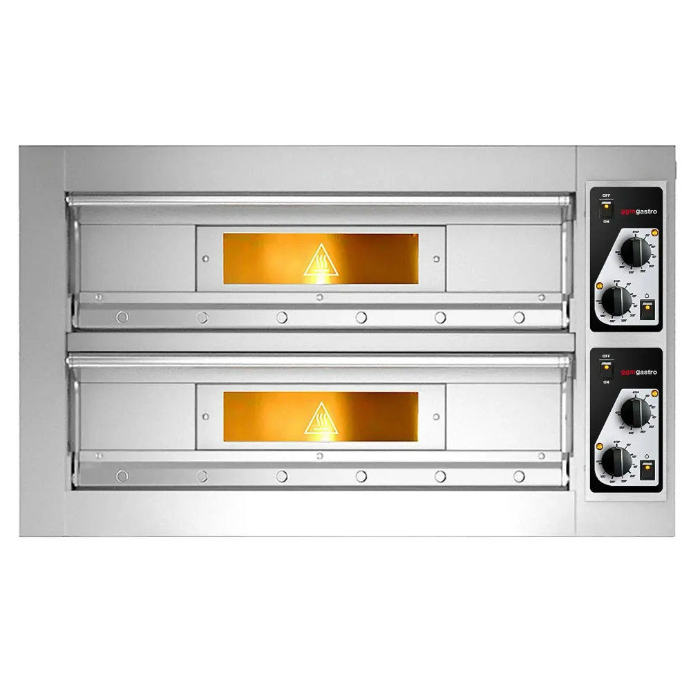 Професионална Електрическа фурна за пица - 4+4x Ø33cm - Механично - до 400°C