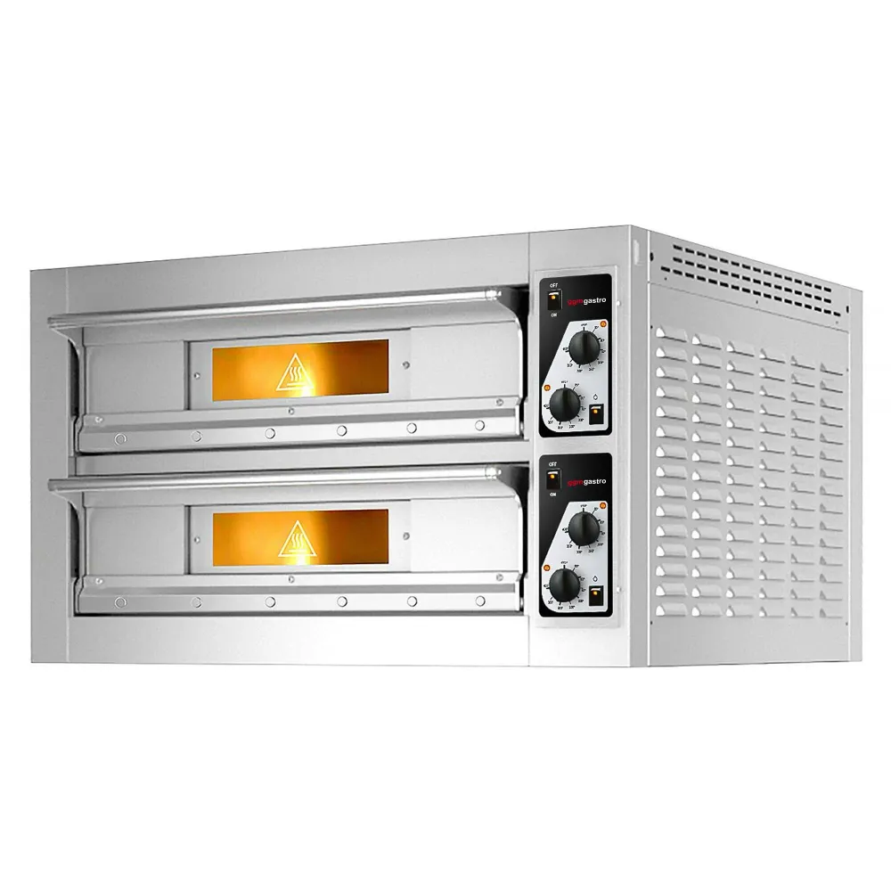Професионална Електрическа фурна за пица - 4+4x Ø33cm - Механично - до 400°C