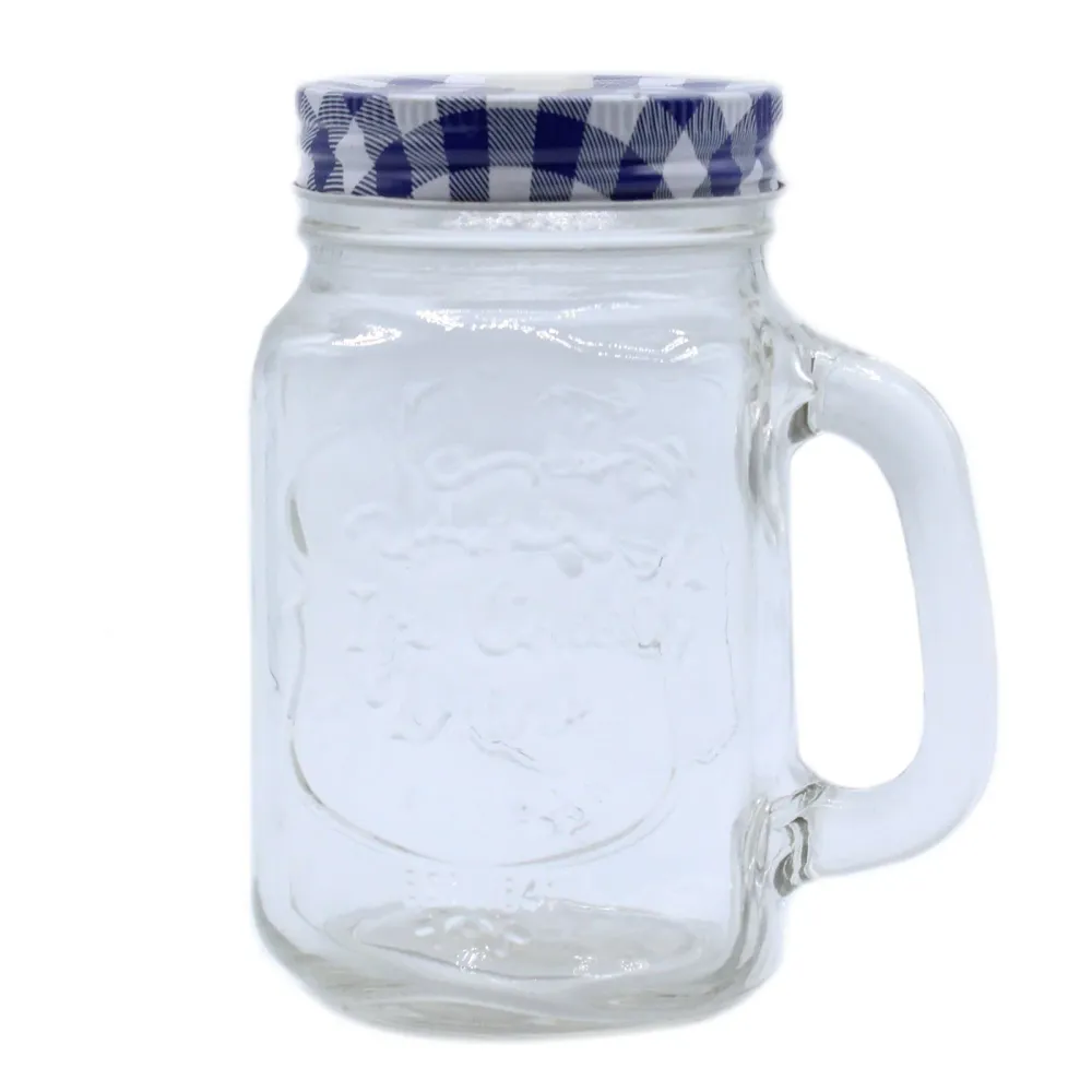 Стъклен буркан с капак, прозрачен 450ml