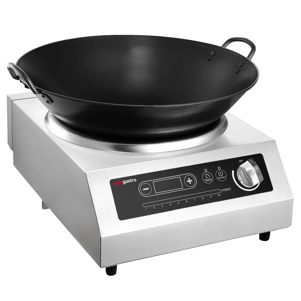 (4 бр.) Индукционен уок котлон - 3,5 kW - 1 котлон - Ø460mm - вкл. уок тиган
