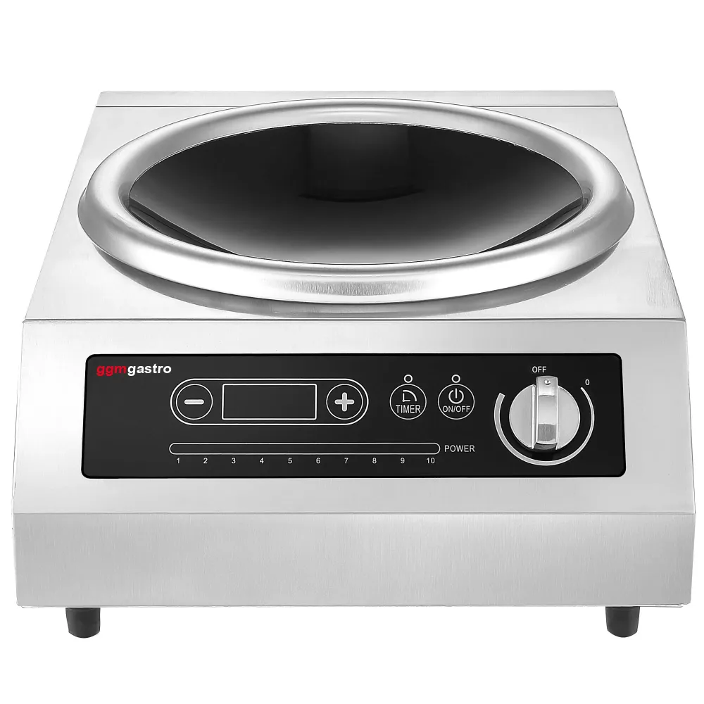(4 бр.) Индукционен уок котлон - 3,5 kW - 1 котлон - Ø460mm - вкл. уок тиган