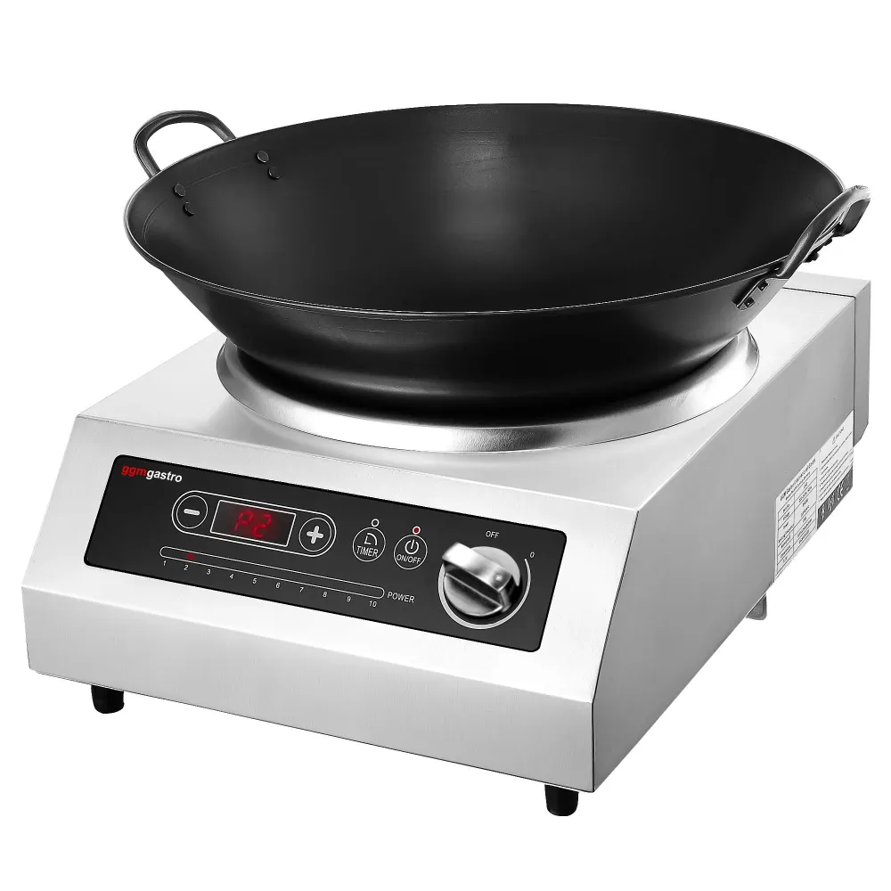 (4 бр.) Индукционен уок котлон - 3,5 kW - 1 котлон - Ø460mm - вкл. уок тиган