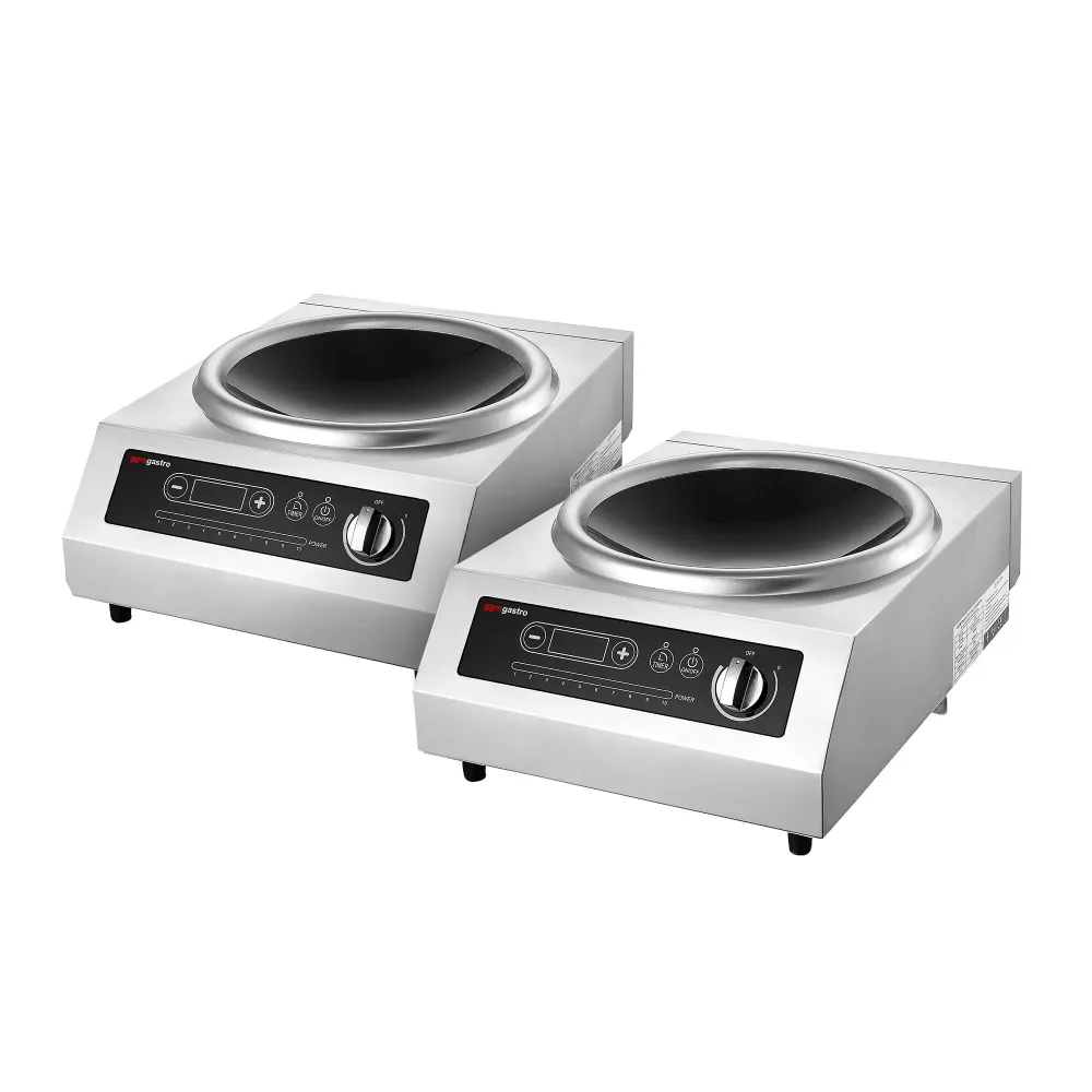 (3 бр.) Индукционен уок котлон - 3,5 kW - 1 котлон - Ø460mm - вкл. уок тиган