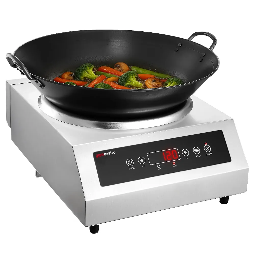 Индукционен уок котлон - 3,5 kW - 1 котлон - Ø460mm - вкл. уок тиган
