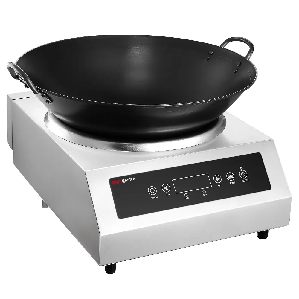 Индукционен уок котлон - 3,5 kW - 1 котлон - Ø460mm - вкл. уок тиган