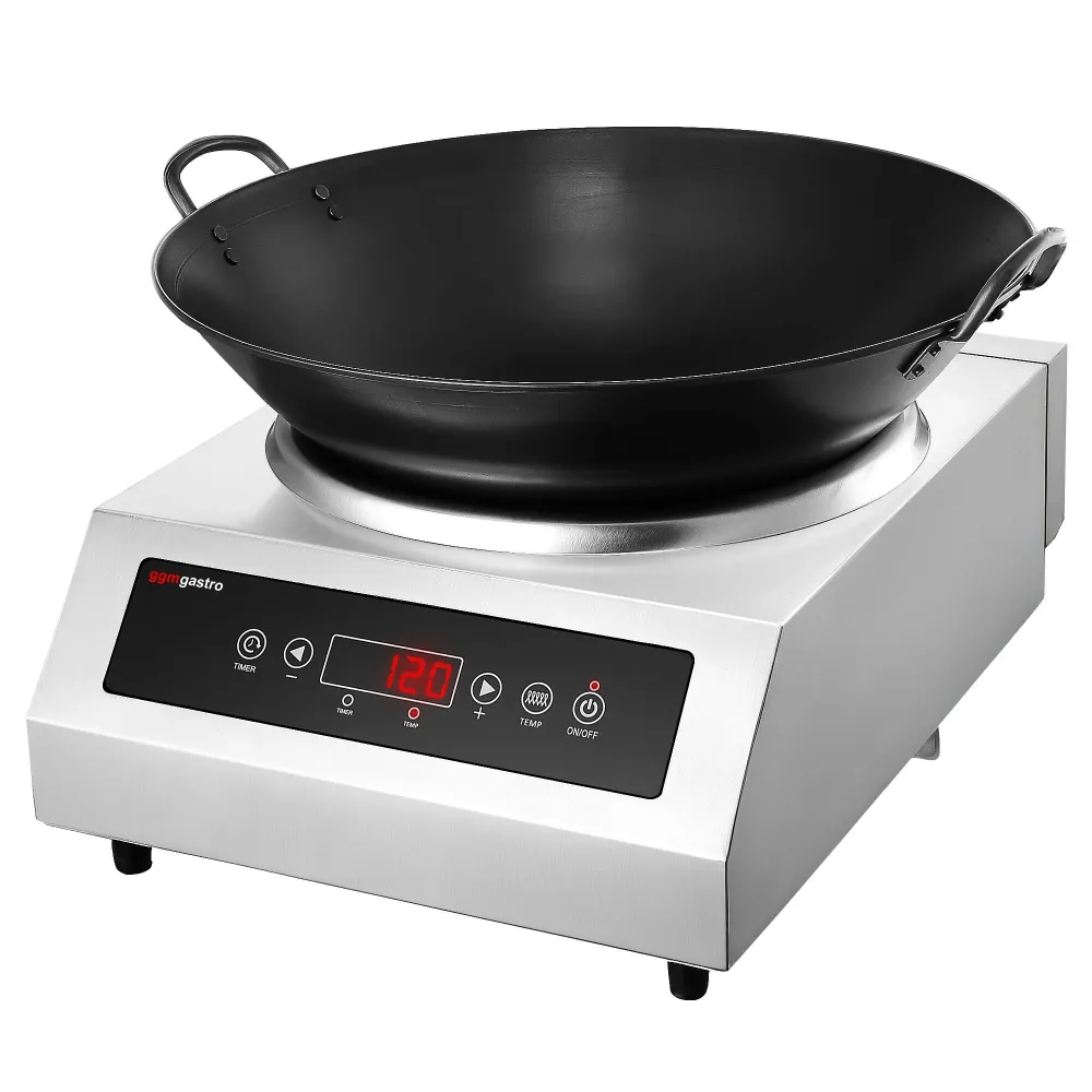 Индукционен уок котлон - 3,5 kW - 1 котлон - Ø460mm - вкл. уок тиган