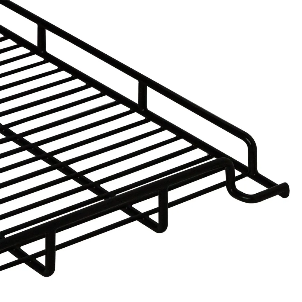 Пластифицирана решетка за бутилки - черна - 498x548x49mm - за панорамна витрина PVNR400