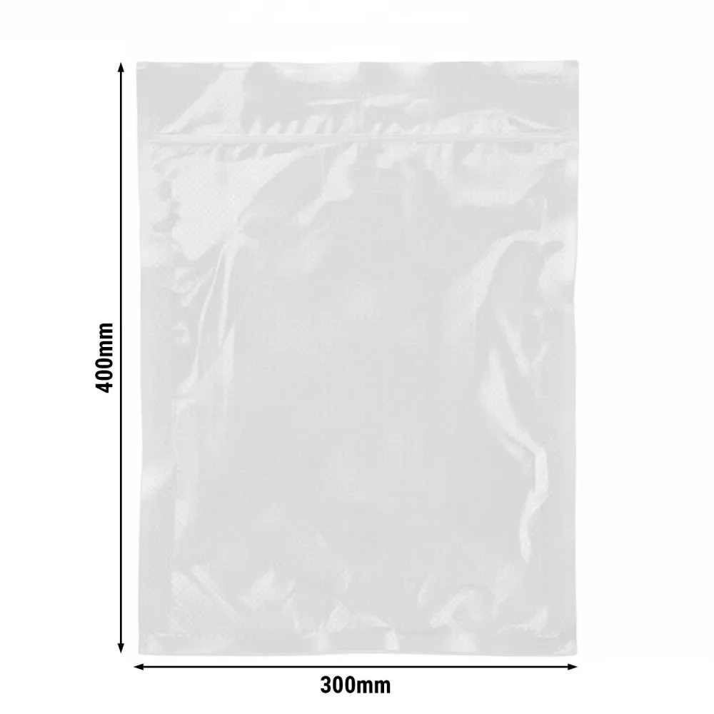 (500 бр.) Вакуумни пликове - гофрирани - 300x400mm - 75µm - Прозрачни