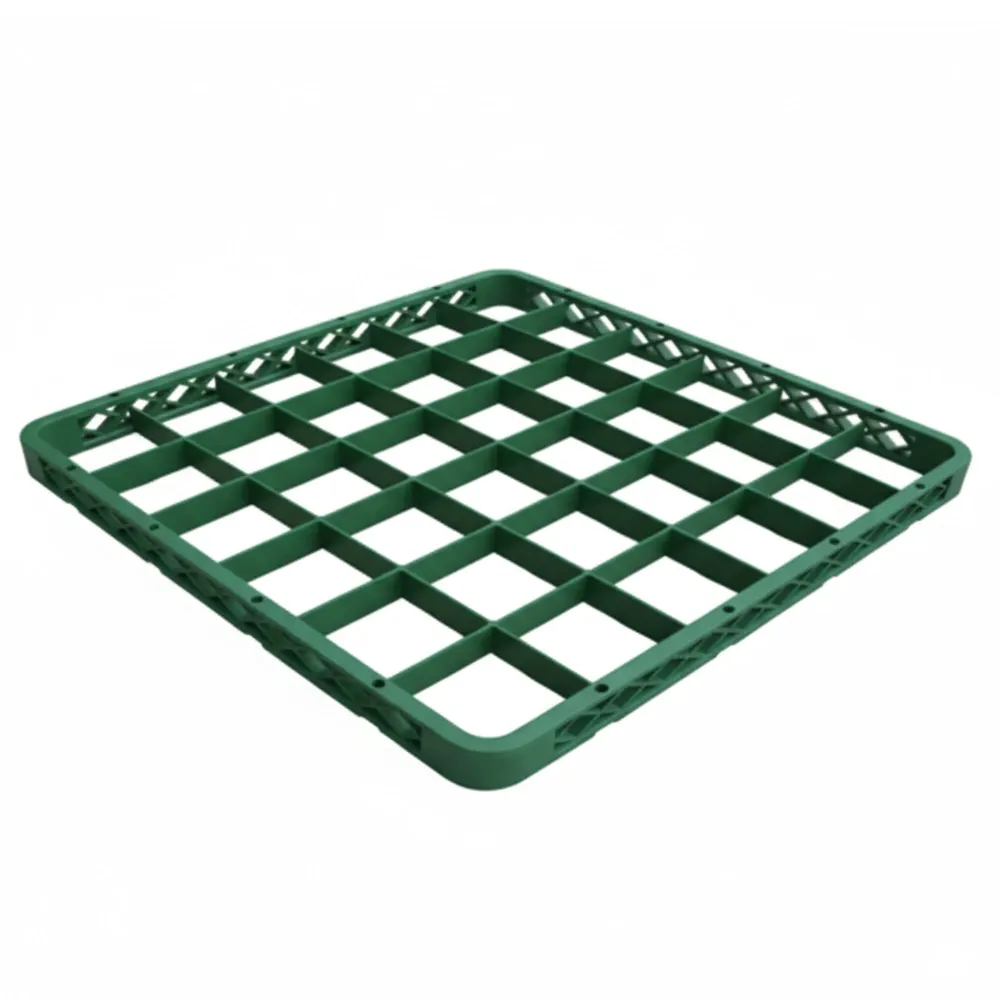 Надстройка за кошница за стъклени чаши - 500x500x45mm - 36 отделения - Зелен - съвместим с GKU36N