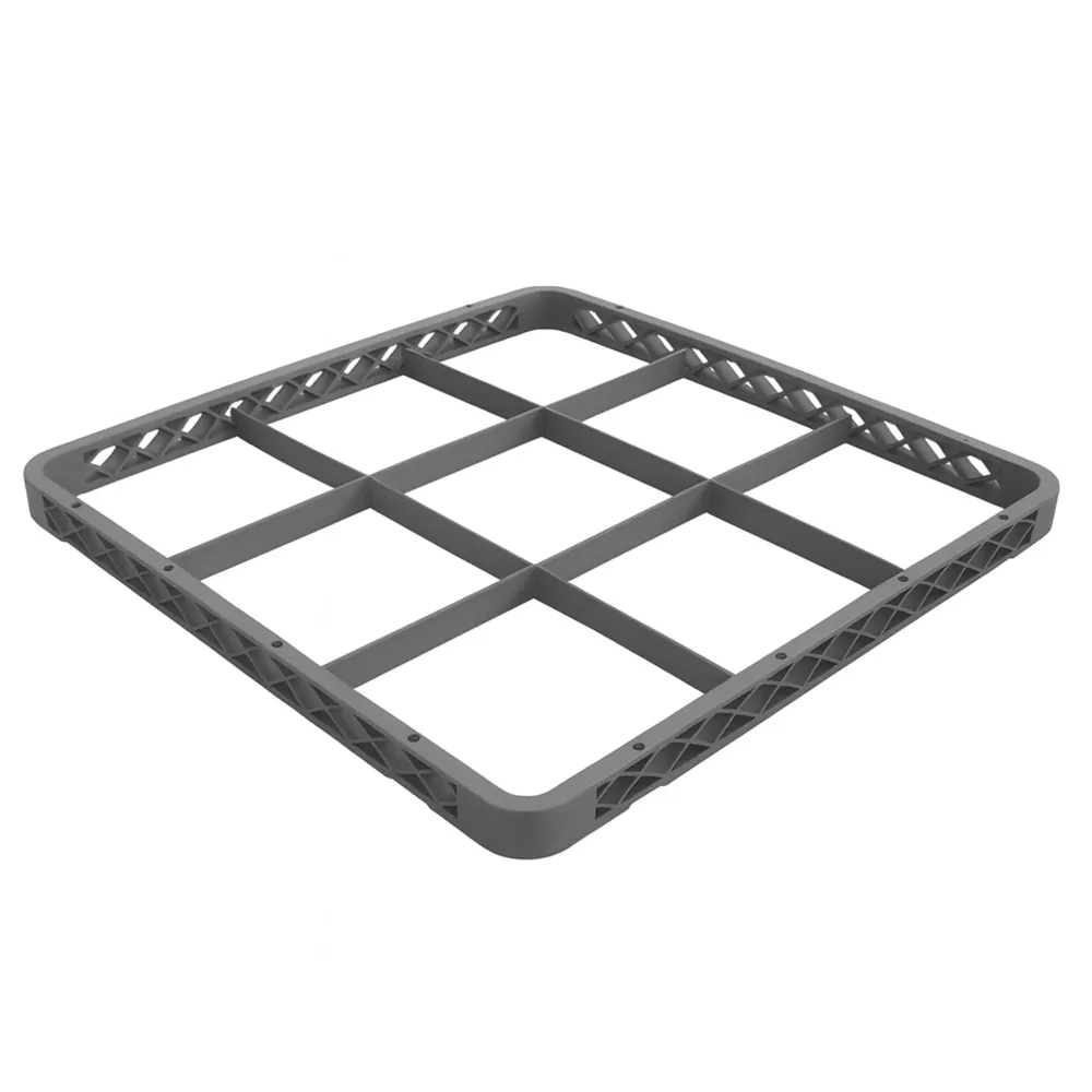 Надстройка за кошница за стъклени чаши - 500x500x45mm - 9 отделения - Бежов - съвместим с GKU9N