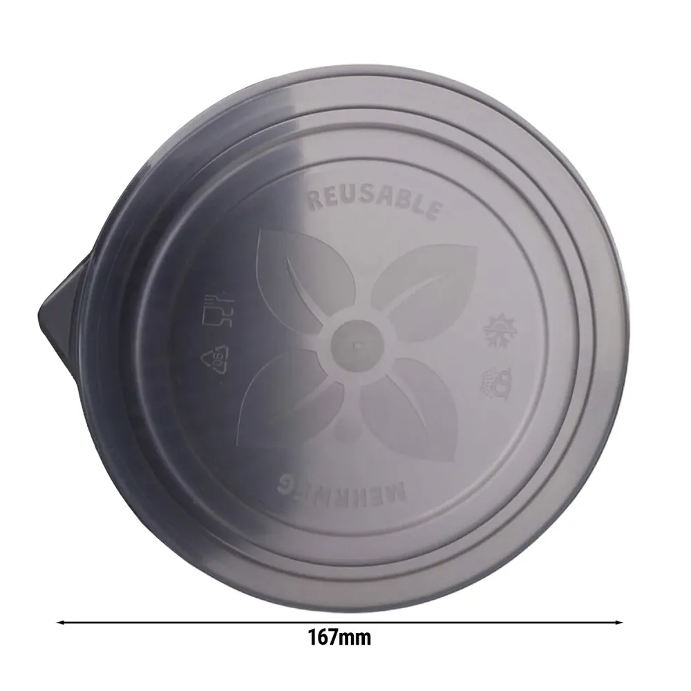 (520 бр.) Капак за многократна употреба - 167x156mm - Сив - съвместим с купички Ø 150mm