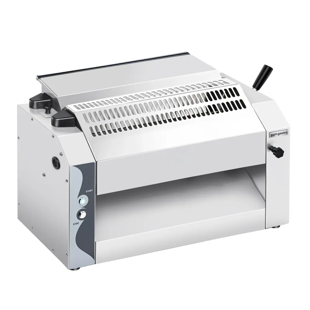 Машина за разточване на тесто - за 520mm паста и пица тесто - 370W - 60x520mm - Дебелина на тестото 0 до 10mm - неръждаема...