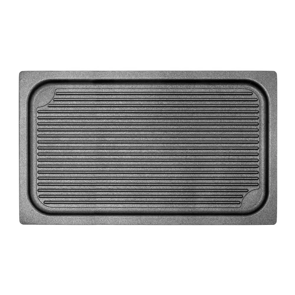 Грил плоча за конвектомат и фурна - GN 1/1 - 530x325x20mm - Алуминий, с незалепващо покритие