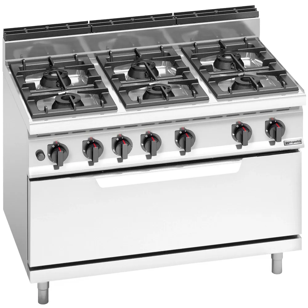 Газови котлони - 54,0kW - Серия 700 - 6 горелки - с вградена Газова фурна статична - 12,0kW