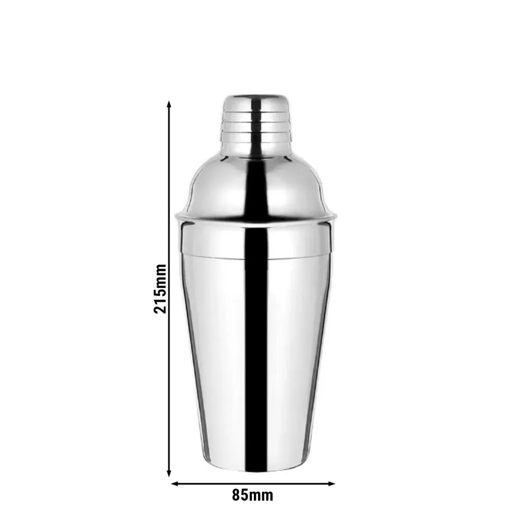 Класически шейкър (3 части) - 3 части - неръждаема стомана - 550ml