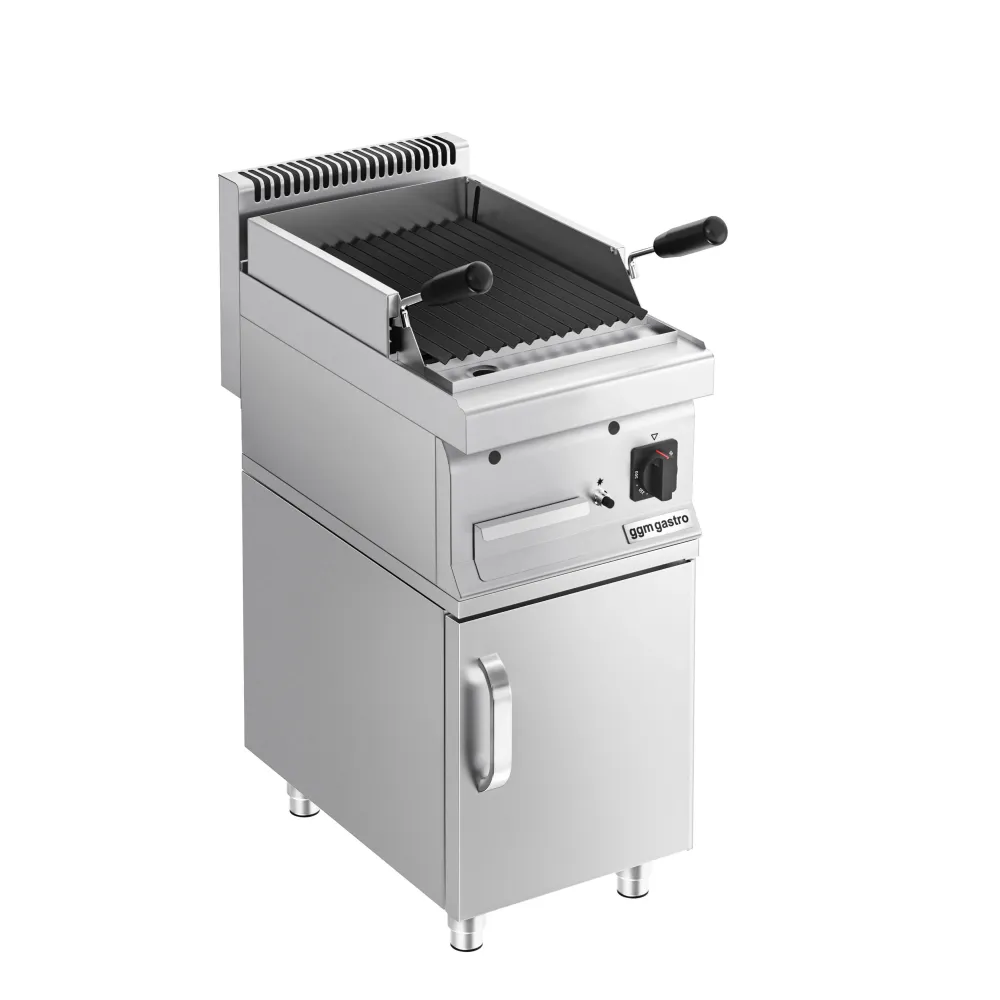 Професионален газов грил с вулканични камъни - 5,5kW - за професионална BBQ кухня - настолен модел - 600 Дълбочина - Накла...