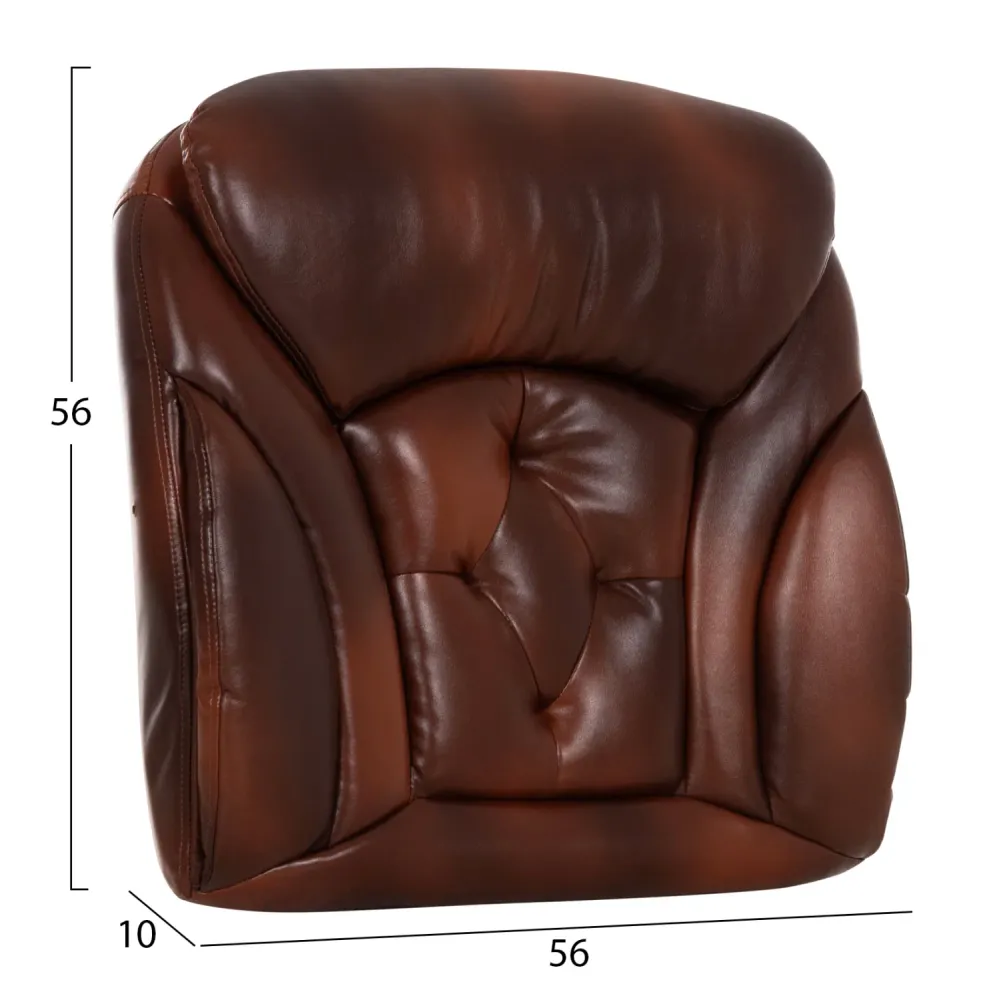 Резервна седалка за офис стол кафяв pu 56x10x56см.