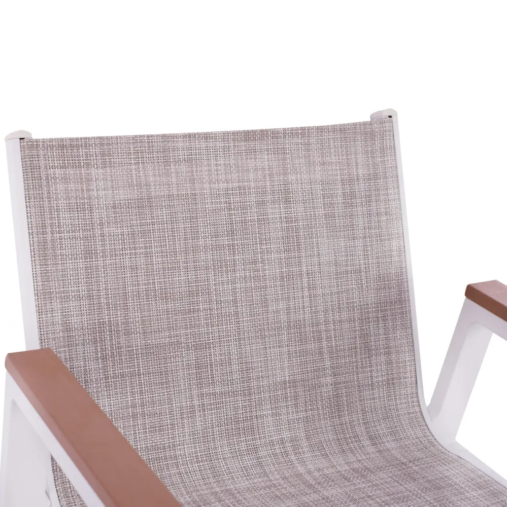 Алуминиев бар стол 5790 с полиууд бял цвят 52 x 58 x 108