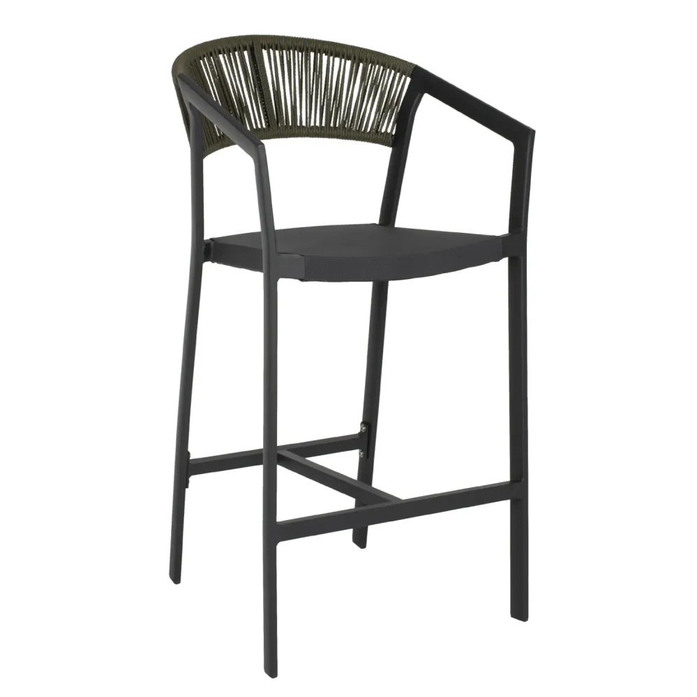 Бар стол 5892 цвят въглен/каки 56x58x105