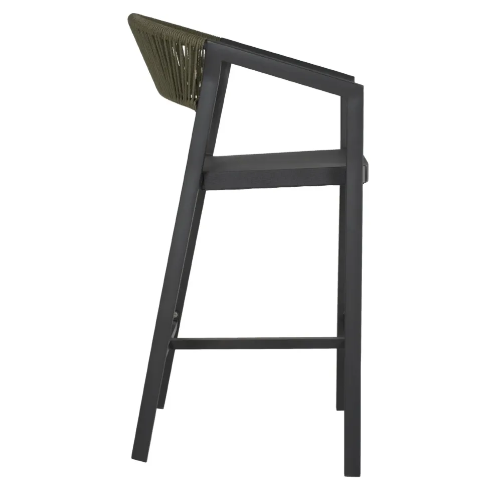 Бар стол 5892 цвят въглен/каки 56x58x105