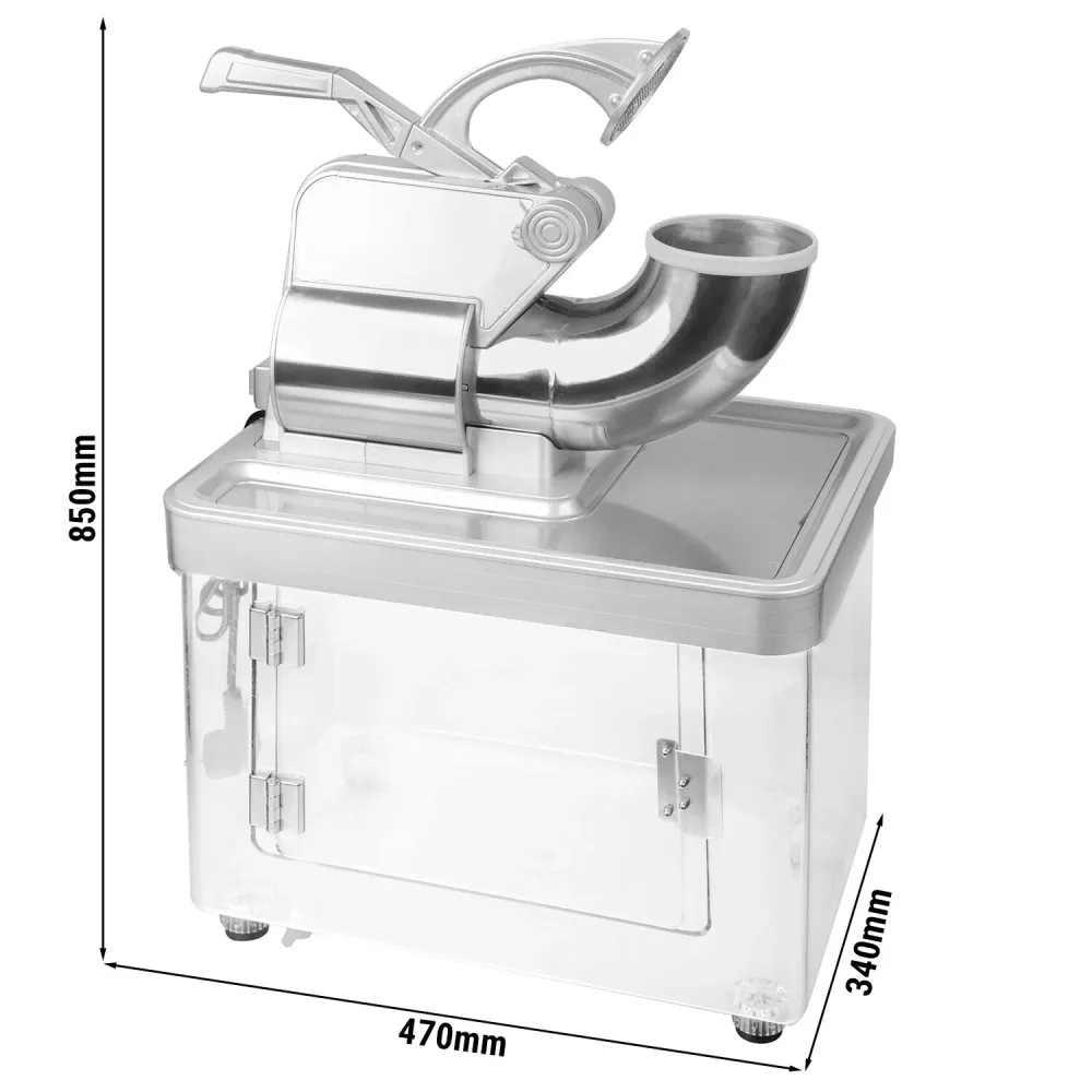 Ледотрошачка Професионална - 5kg/мин - 350W - Неръждаема стомана - с 1kg контейнер