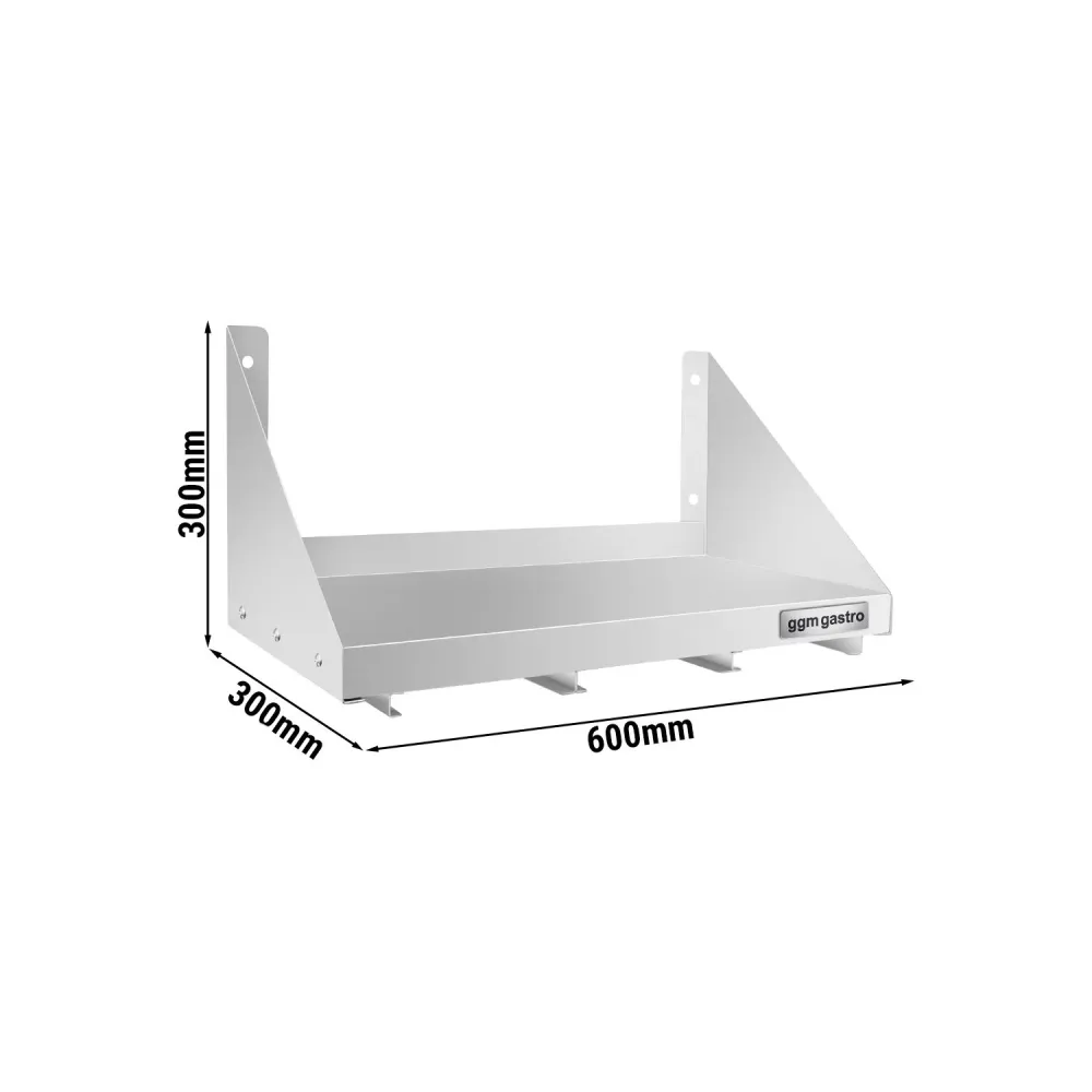 Стенен рафт за 3x GN 1/6 съдове - 600x300mm