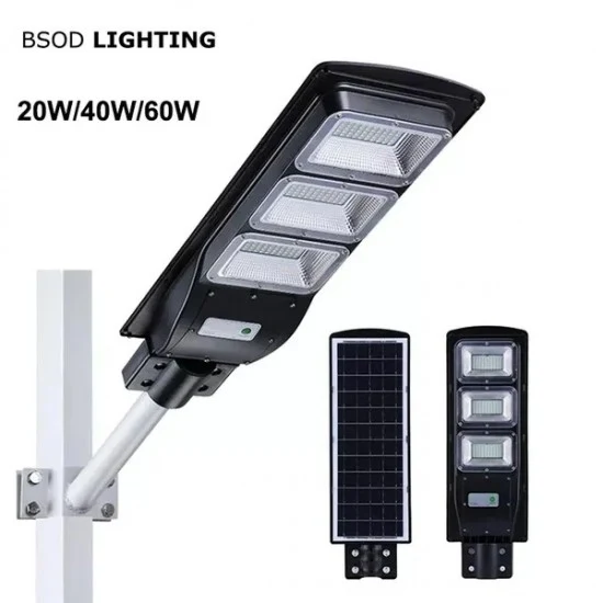 СОЛАРНА ЛАМПА 60W LED УЛИЧНО И ГРАДИНСКО ОСВЕТЛЕНИЕ
