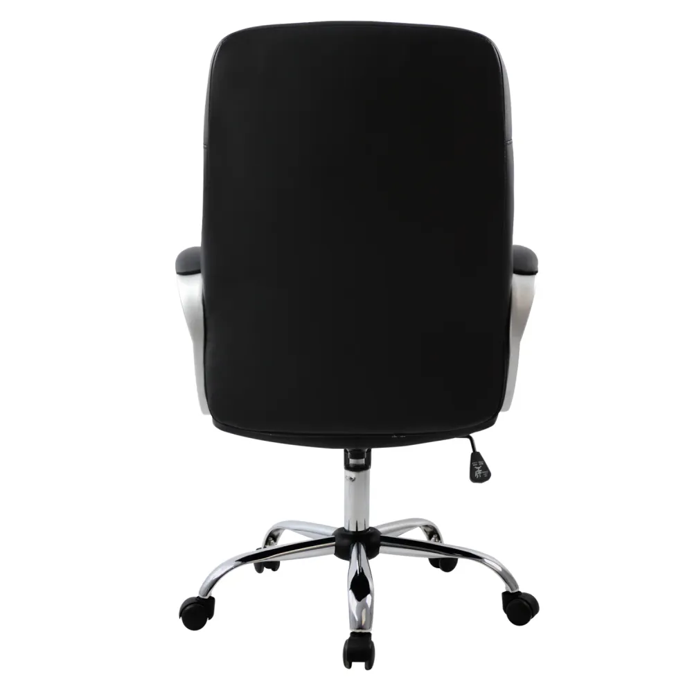 Мениджър офис стол Ивер черен/хром 64x55x120 cм