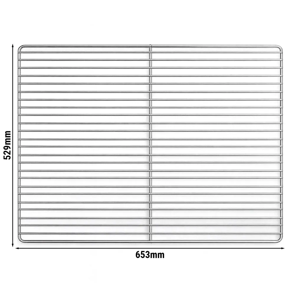 (2 бр.) Пластифицирана решетка за бутилки - GN 2/1 650x530mm - 529x653x13mm