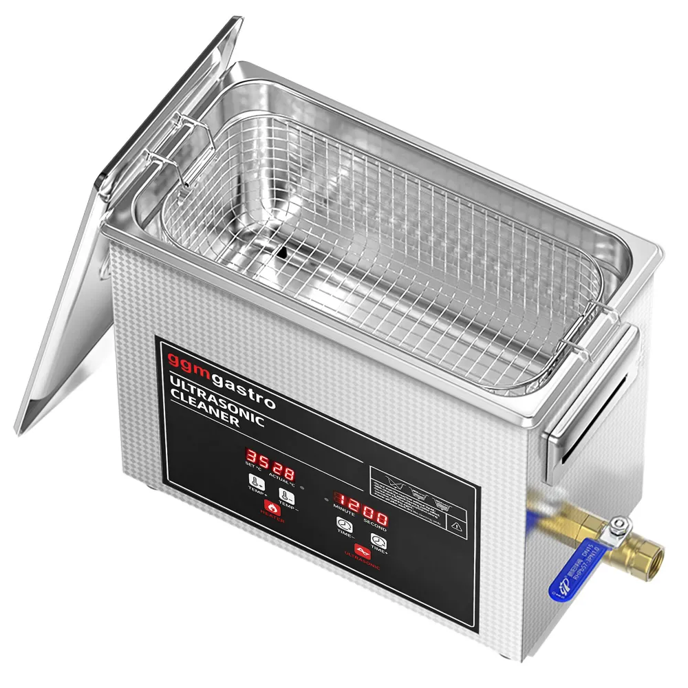 Ултразвукова вана - Професионална - с нагревател - дигитално управление - 6,5l - 180W ултразвукова мощност - 40kHz - с кра...