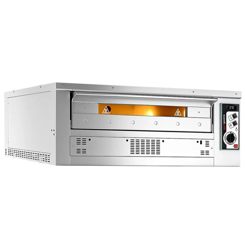 (2 бр.) Професионална Газова фурна за пица - 6+6x Ø33cm - 230V - Механично - до 400°C