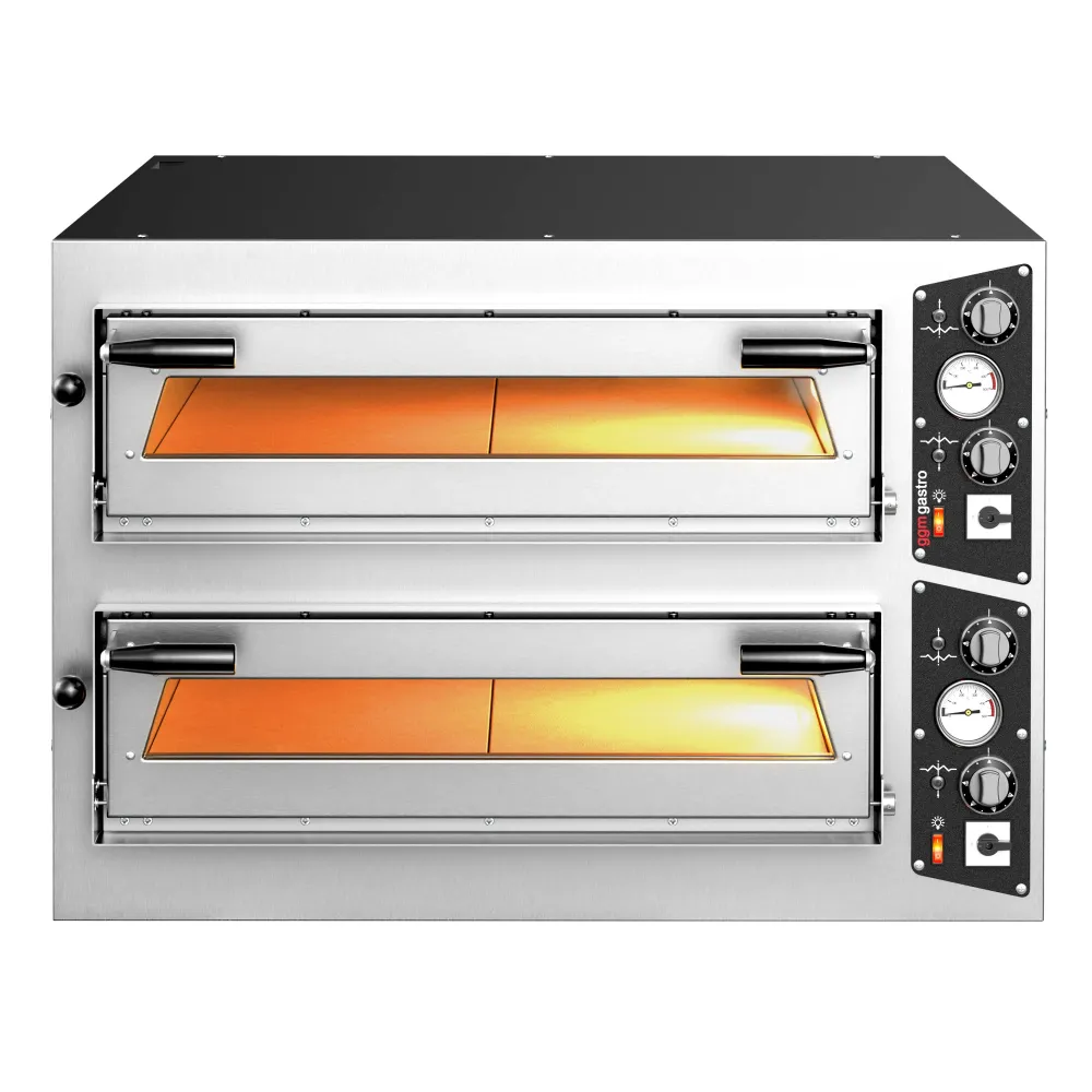 Професионална Електрическа фурна за пица - 6+6x Ø35cm - Механично - до 450°C