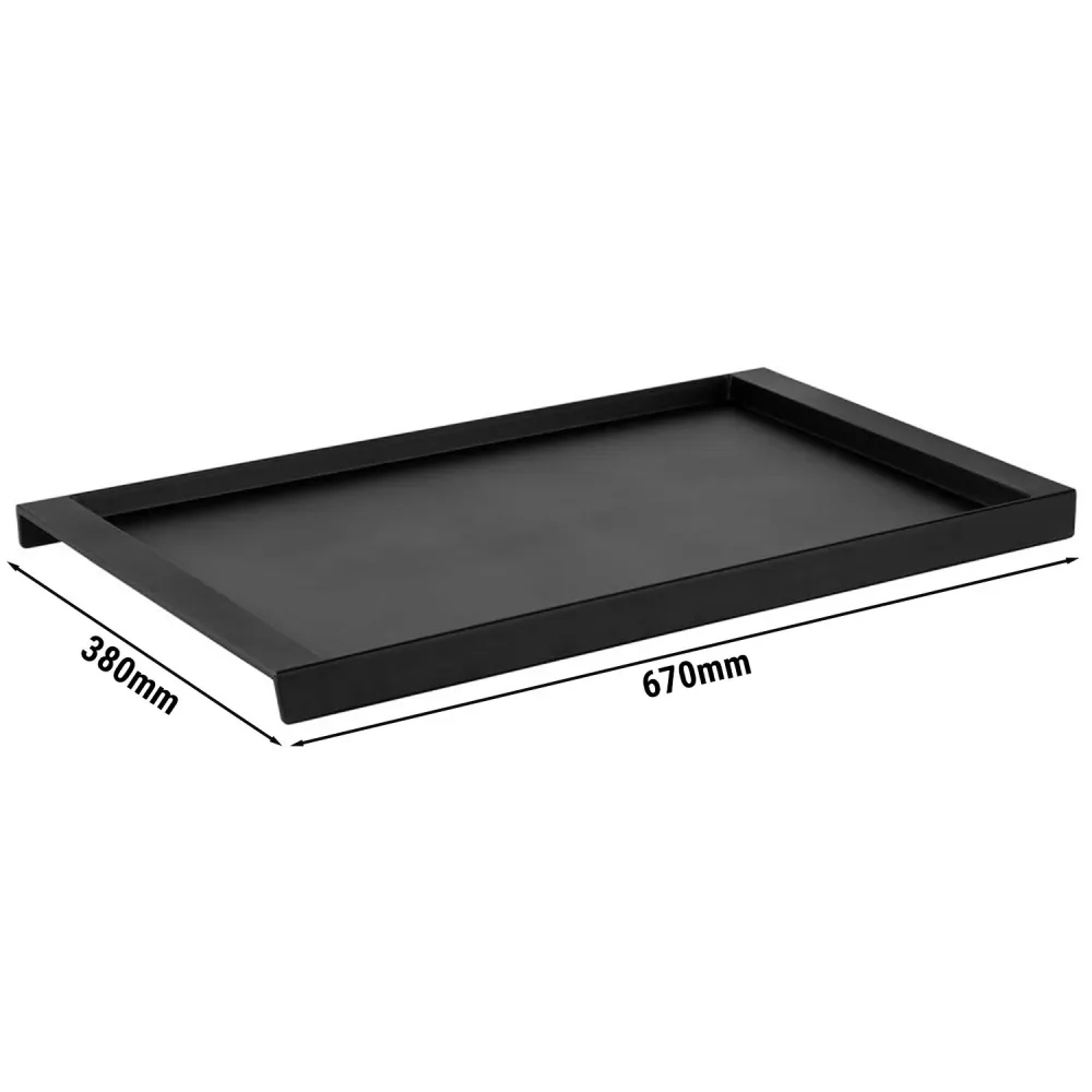 Табла за сервиране - Меламин - 670x380mm - Височина: 40mm - Черен