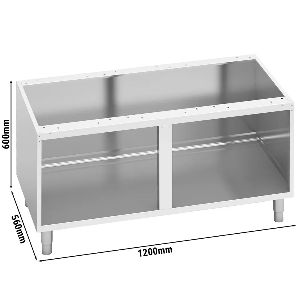 Открита основа серия 700 - 1200x560x600mm - Неръждаема стомана AISI304