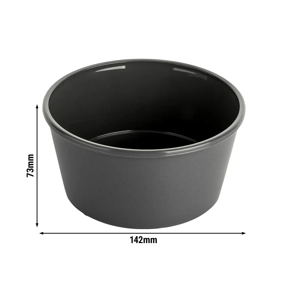 (12 бр.) Купа - Пластмаса - 700ml - Ø 142mm - Сиво