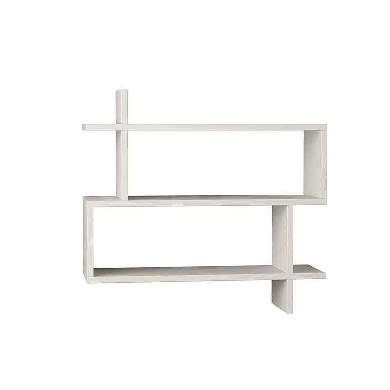 Стенен рафт Паралел бял Цвят 70x22x65,5см