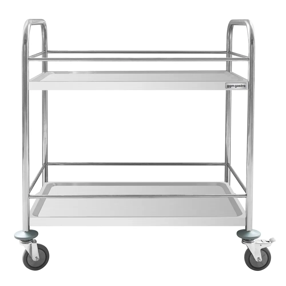 Професионална Количка за сервиране - 805x460mm - с 2 рафта & с кръстосани опори